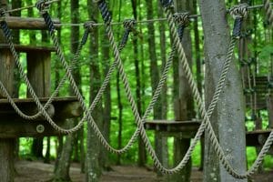 Forget Regular Rope, See Why Hemp Ropes Are Becoming Popular Again 3 Hemp rope being used for an outdoor climbing adventure park